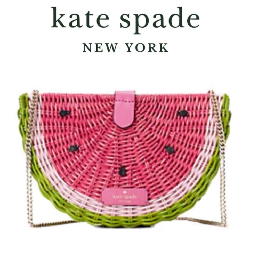 KATE SPADE Picnic Perfect Watermelon Wicker Crossbody Novelty Bag New with Tags